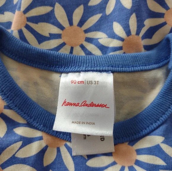 Hannah Anderson Blue Floral Ladybug Girls Dress Sz 3T - Picture 6 of 6